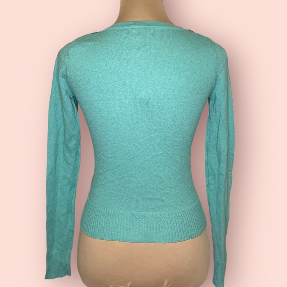 Aqua Sequin Cardigan ❤️ - Picture 2 of 2